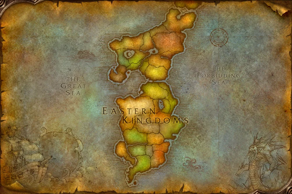Eastern Kingdoms world map from the WoW Forever client
