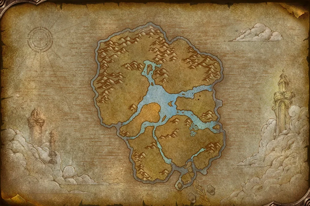 Zephras Isle world map from the WoW Forever client